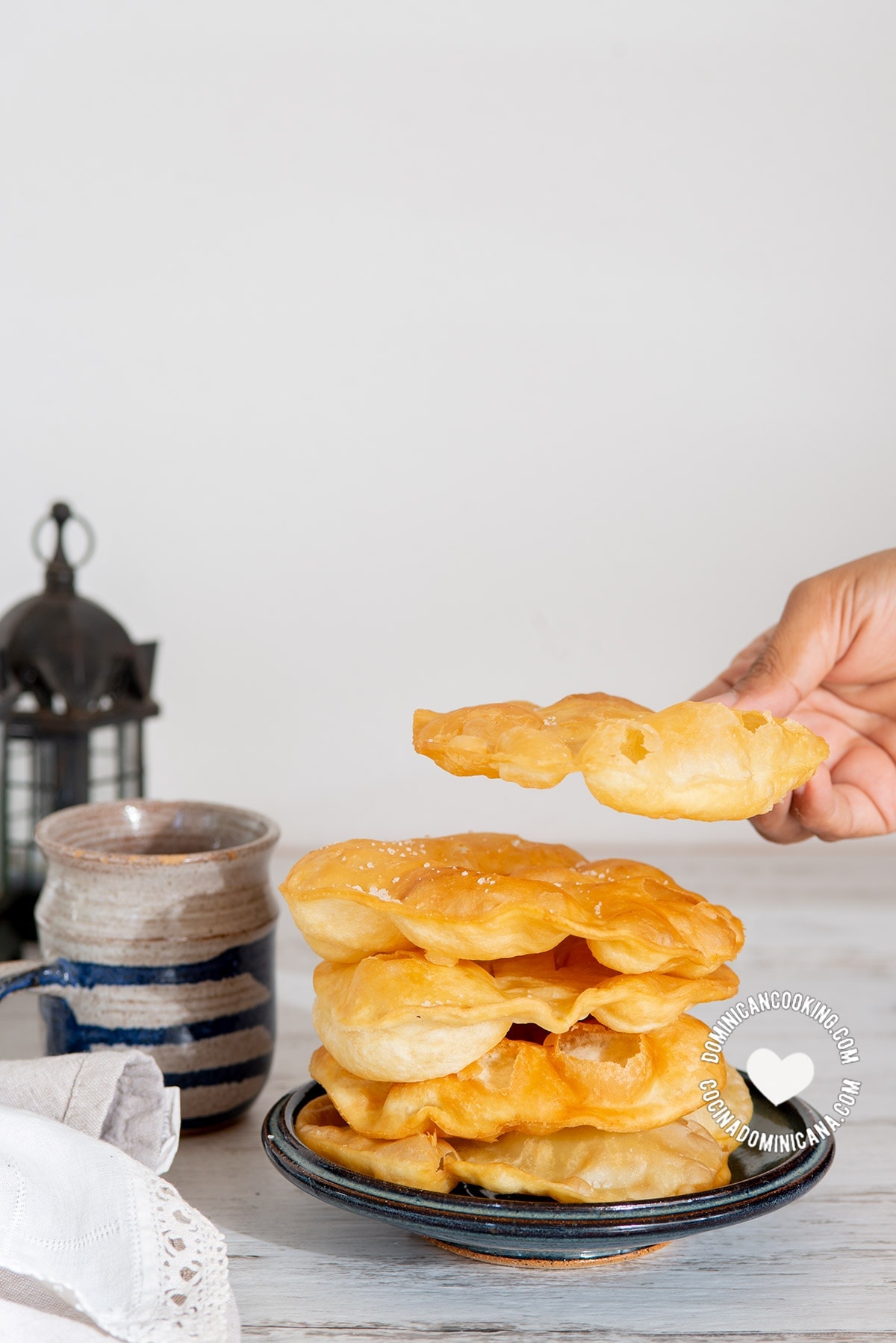 Yaniqueques (crispy Dominican fritters).